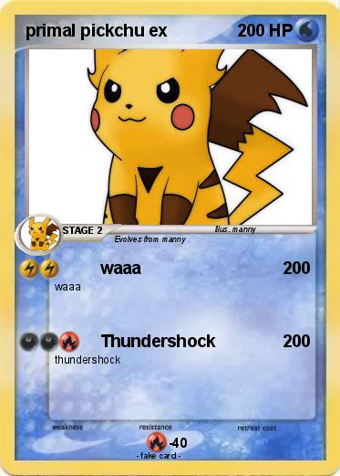 Pokemon primal pickchu ex