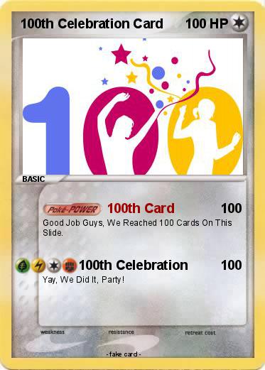 Pokemon 100th Celebration Card