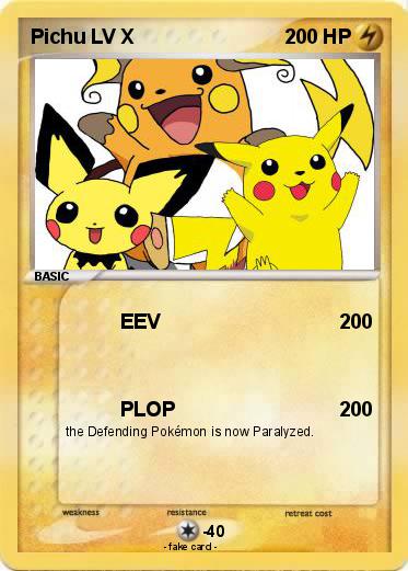 Pokemon Pichu LV X