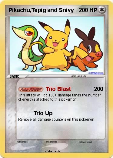 Pokemon Pikachu,Tepig and Snivy