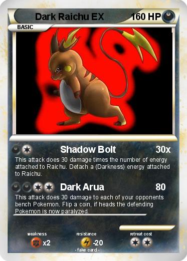 Pokemon Dark Raichu EX