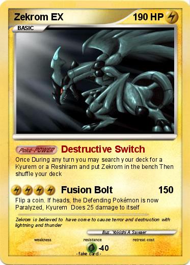 Pokemon Zekrom EX