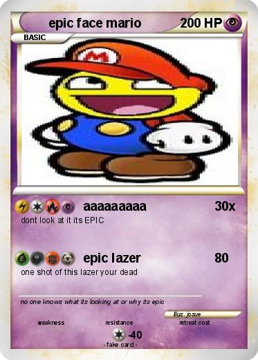 Pokemon epic face mario