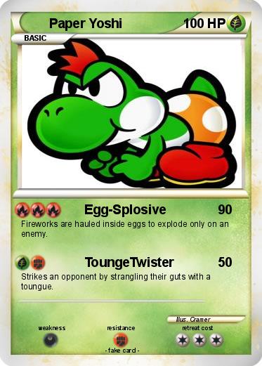 Pokemon Paper Yoshi