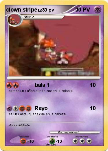 Pokemon clown stripe