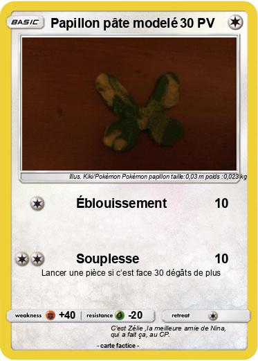Pokemon Papillon pâte modelé