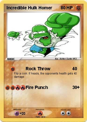 Pokemon Incredible Hulk Homer