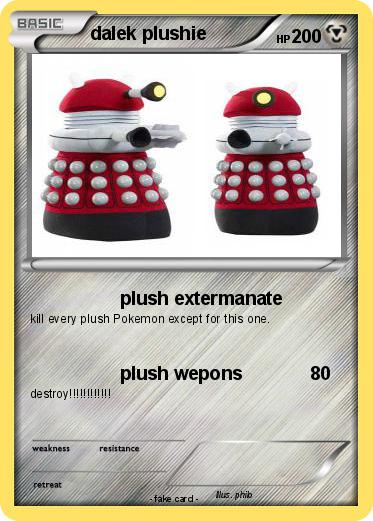 Pokemon dalek plushie