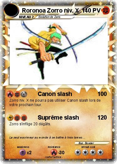 Pokemon Roronoa Zorro niv. X