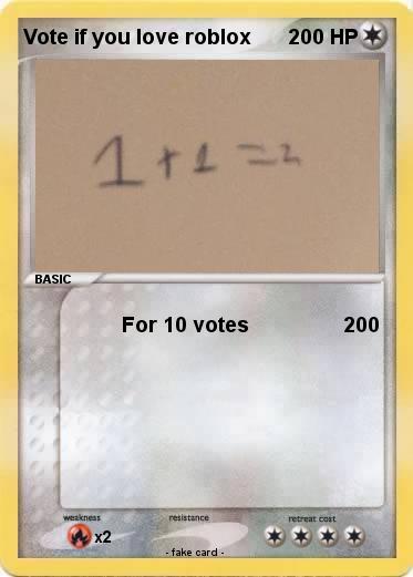 Pokemon Vote if you love roblox