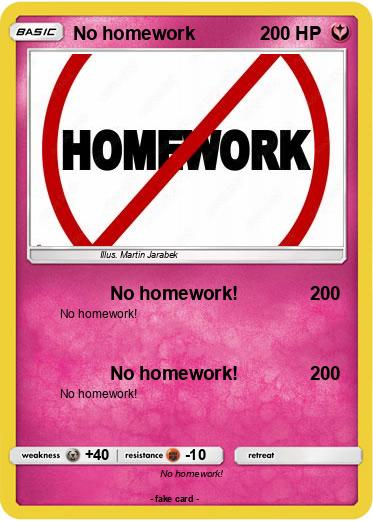 Pokemon No homework