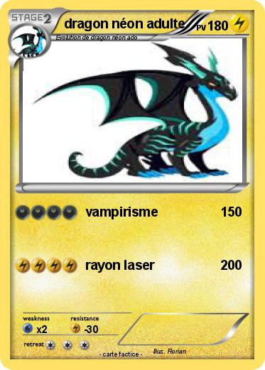 Pokemon dragon néon adulte