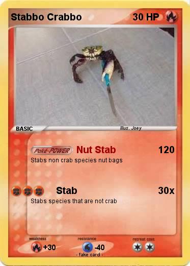 Pokemon Stabbo Crabbo