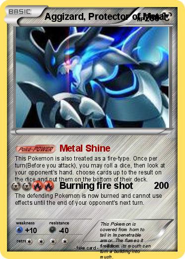 Pokemon Aggizard, Protector of Metal