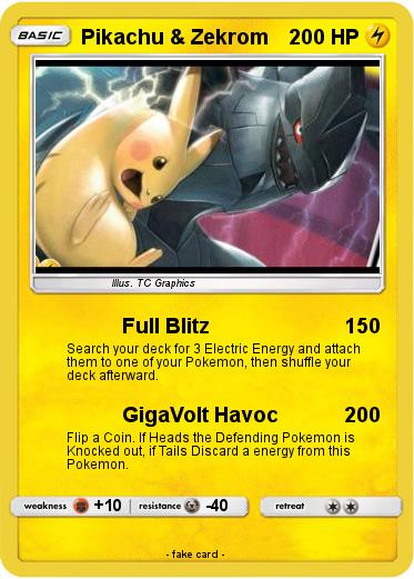 Pokemon Pikachu & Zekrom