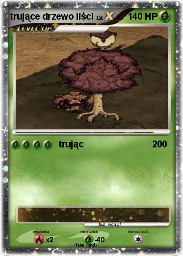 Pokemon trujące drzewo liści