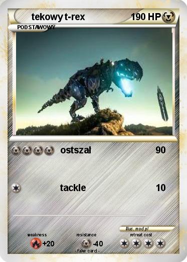 Pokemon tekowy t-rex