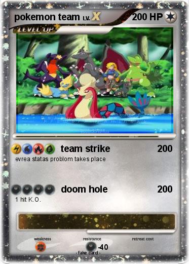Pokemon pokemon team