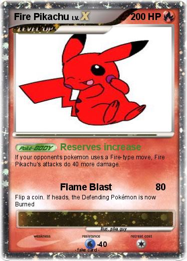 Pokemon Fire Pikachu