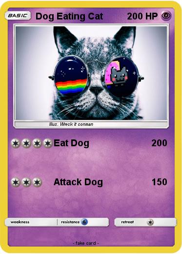 Pokemon Dog Eating Cat