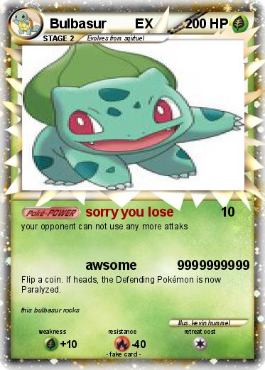 Pokemon Bulbasur        EX
