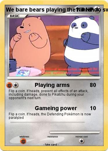 Pokemon We bare bears playing the Nintendo switch