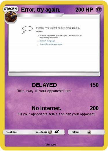 Pokemon Error, try again.