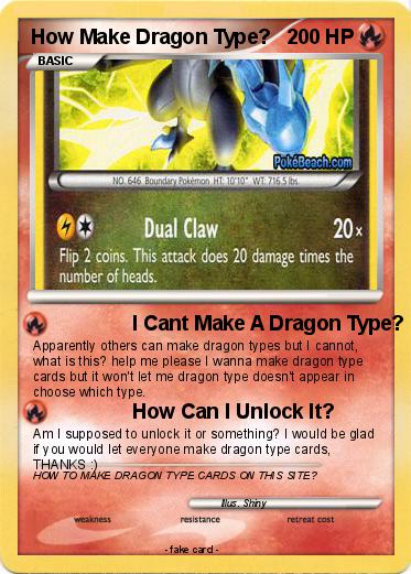 Pokemon How Make Dragon Type?