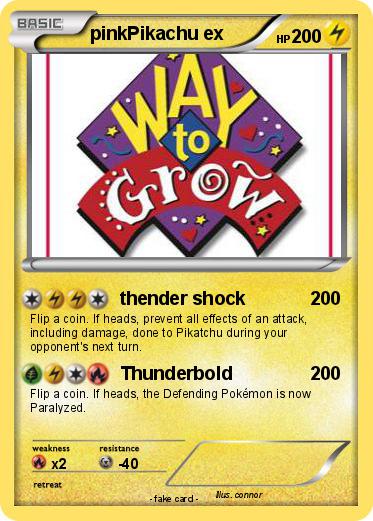 Pokemon pinkPikachu ex