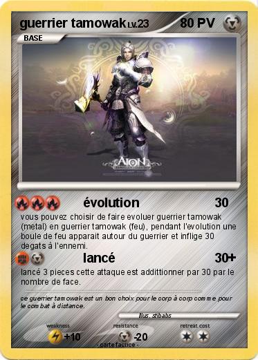 Pokemon guerrier tamowak