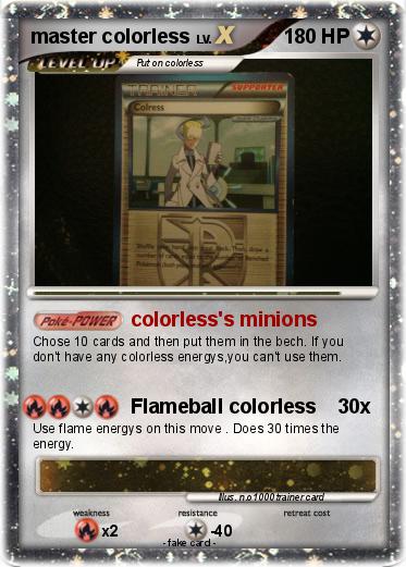 Pokemon master colorless