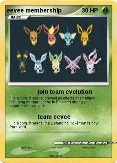 Pokemon eevee membership