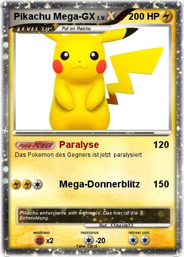 Pokemon Pikachu Mega-GX