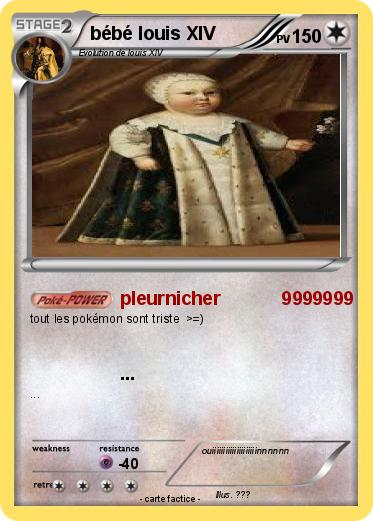 Pokemon bébé louis XIV