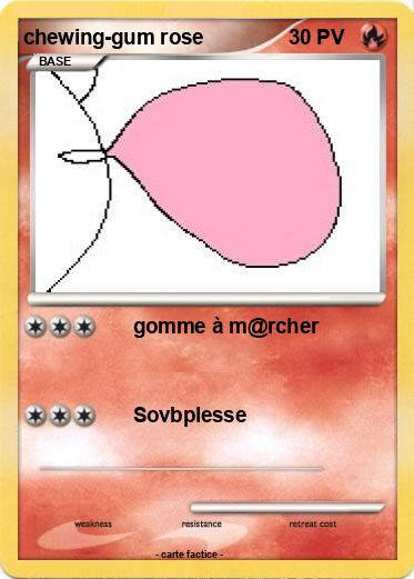 Pokemon chewing-gum rose
