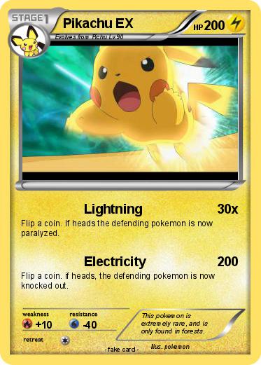 Pokemon Pikachu EX