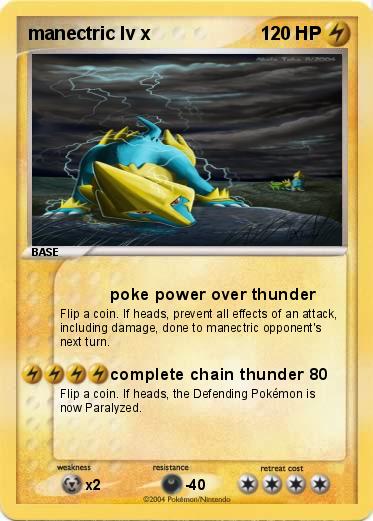 Pokemon manectric lv x