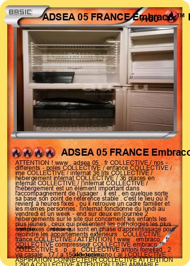 Pokemon ADSEA 05 FRANCE Embraco ™ EMT 6152 U COLLECTIVE FRANCE UNITÉ B INTERNAT FRANCE IME FRANCE