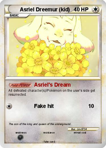 Pokemon Asriel Dreemur (kid)