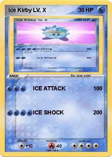 Pokemon ice Kirby LV, X