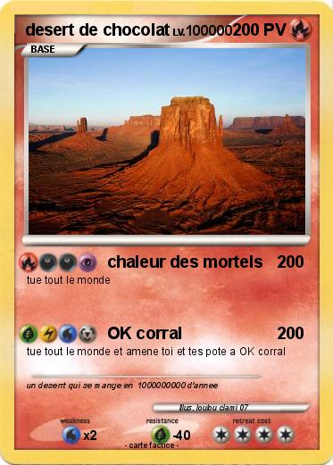 Pokemon desert de chocolat