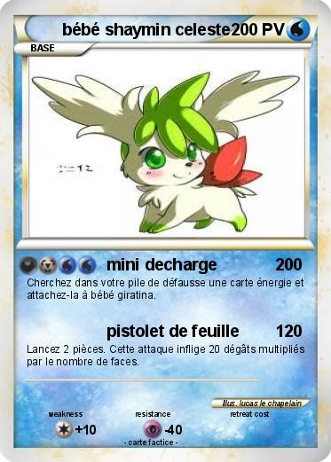 Pokemon bébé shaymin celeste