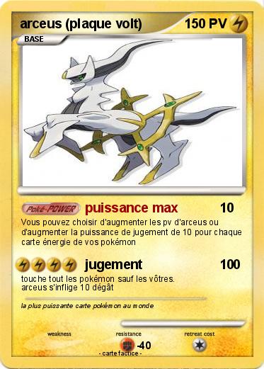 Pokemon arceus (plaque volt)