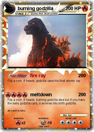 Pokemon burning godzilla