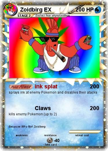 Pokemon Zoidbirg EX