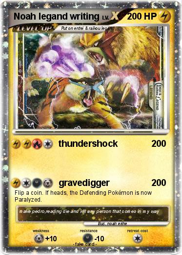 Pokemon Noah legand writing