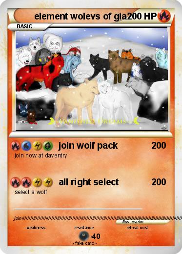Pokemon element wolevs of gia