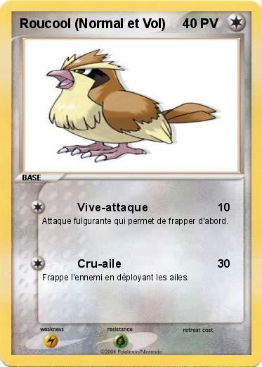 Pokemon Roucool (Normal et Vol)