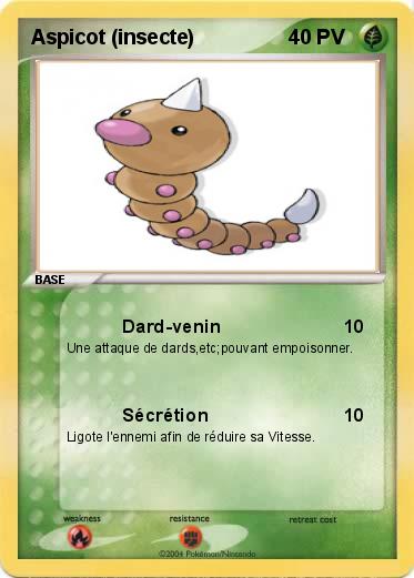Pokemon Aspicot (insecte)