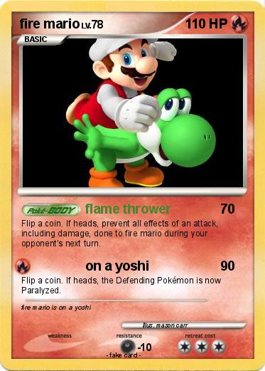 Pokemon fire mario